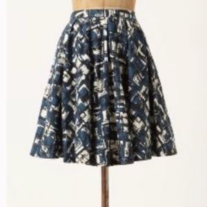 Lil Anthropologie Painted Brushstroke Skirt